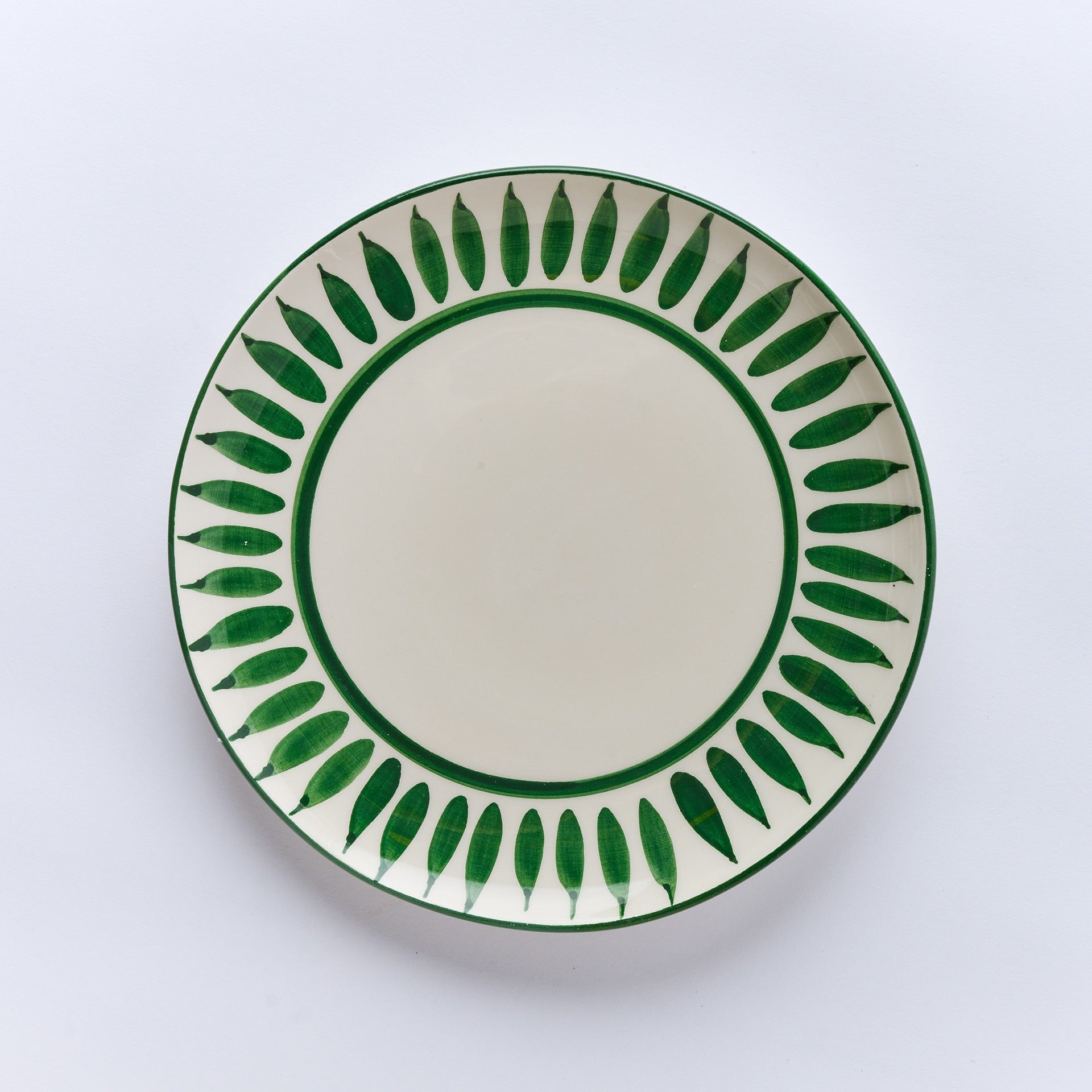 צלחת מנה ראשונה פלייר ירוק כהה - פיית השולחן