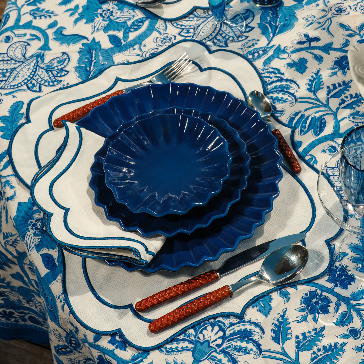 צלחת מנה ראשונה - פליטד כחול כהה