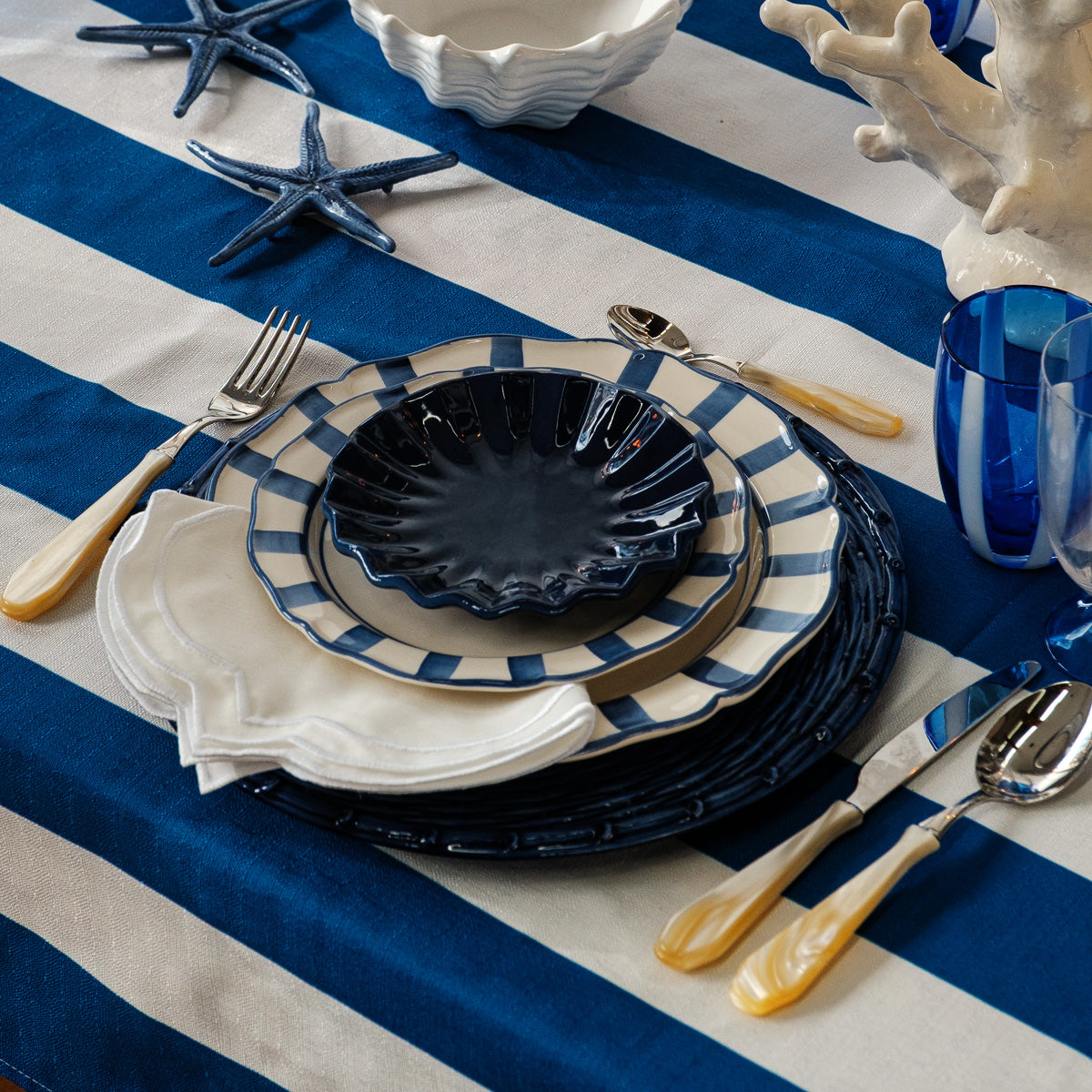 דקורציה לשולחן - כוכב ים כחול