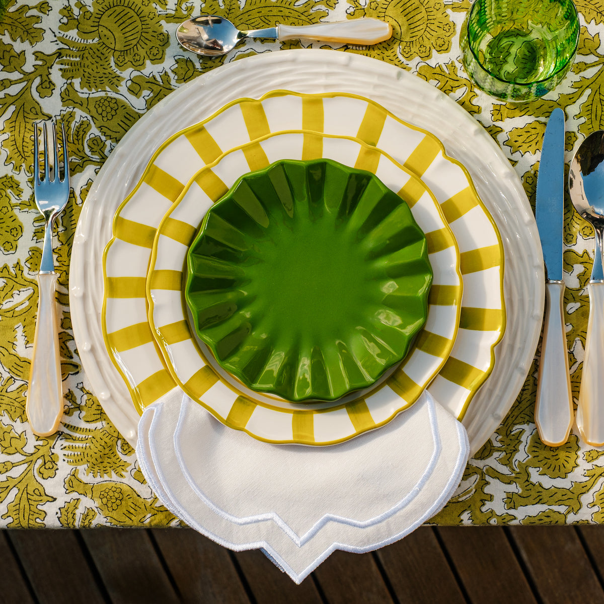 צלחת מנה אחרונה - פליטד ירוק