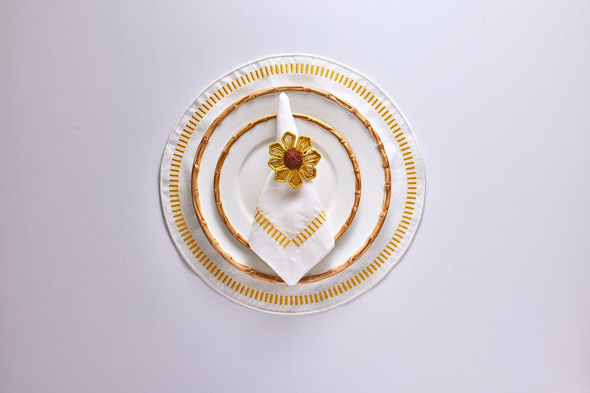 Flare Linen Set צהוב x6 - פיית השולחן