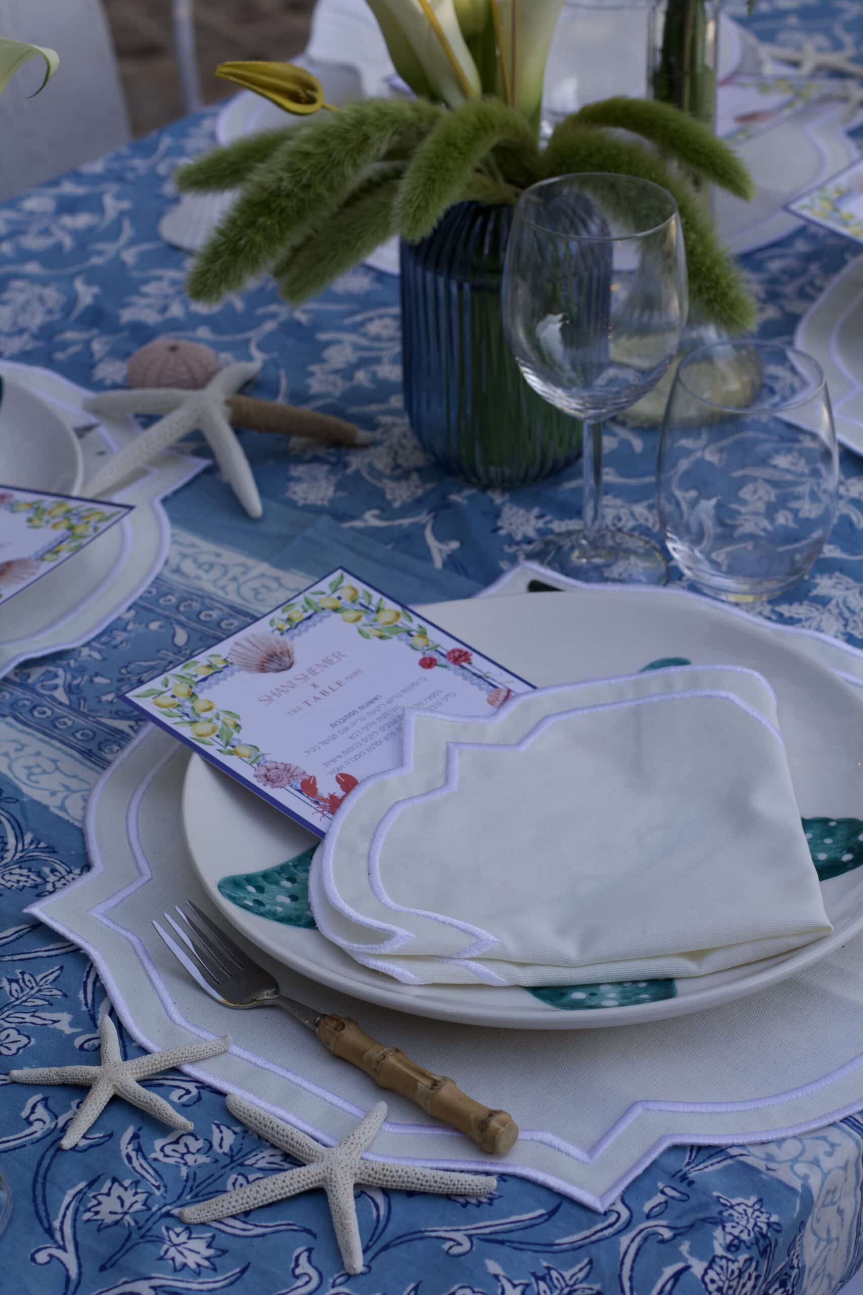 מפיות Dolly Placemat and Napkin- Classic קרם | 6 Placemats, 6 - פיית השולחן