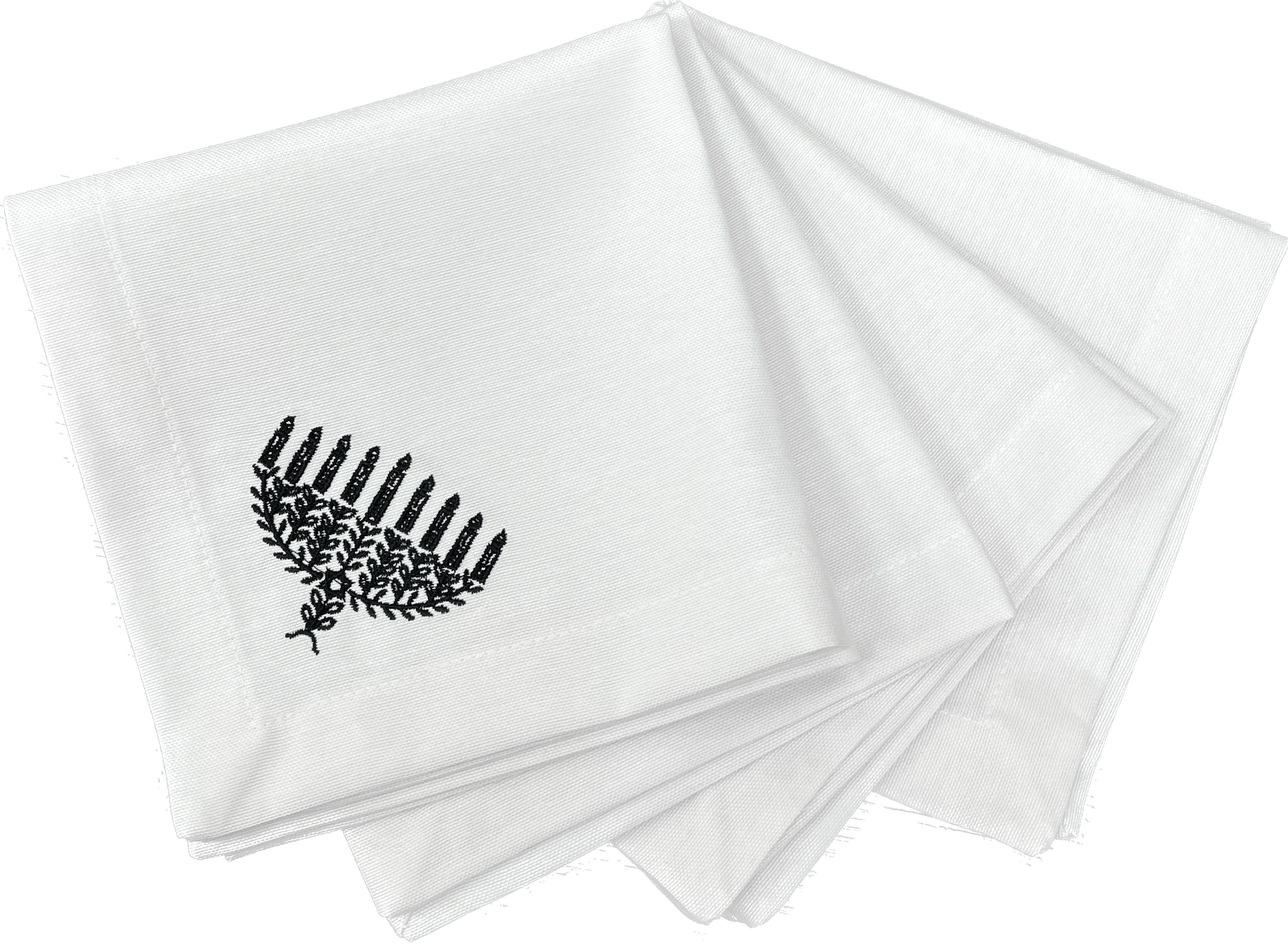 מפיות Menorah Embroidered שחור - פיית השולחן