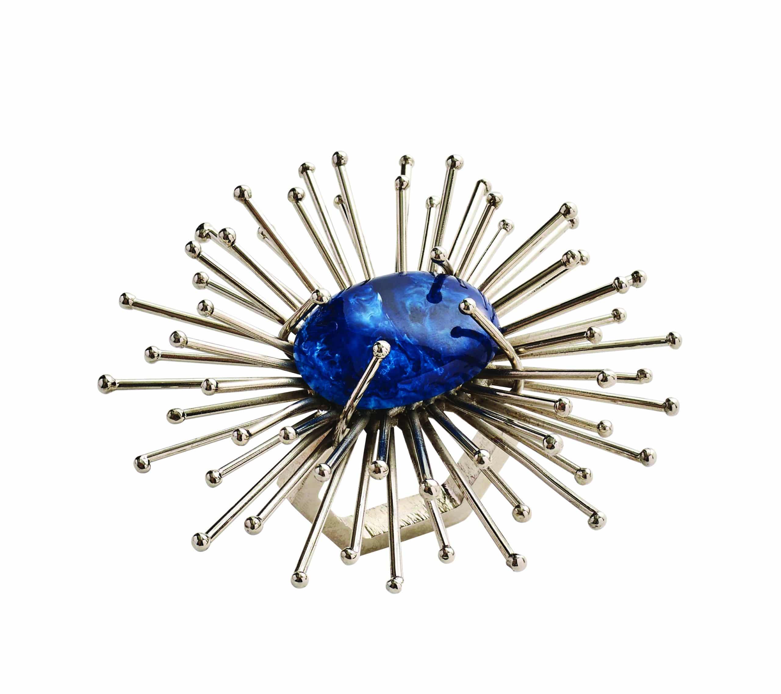 חבק מפית Flare כחול קובלט & כסף - פיית השולחן