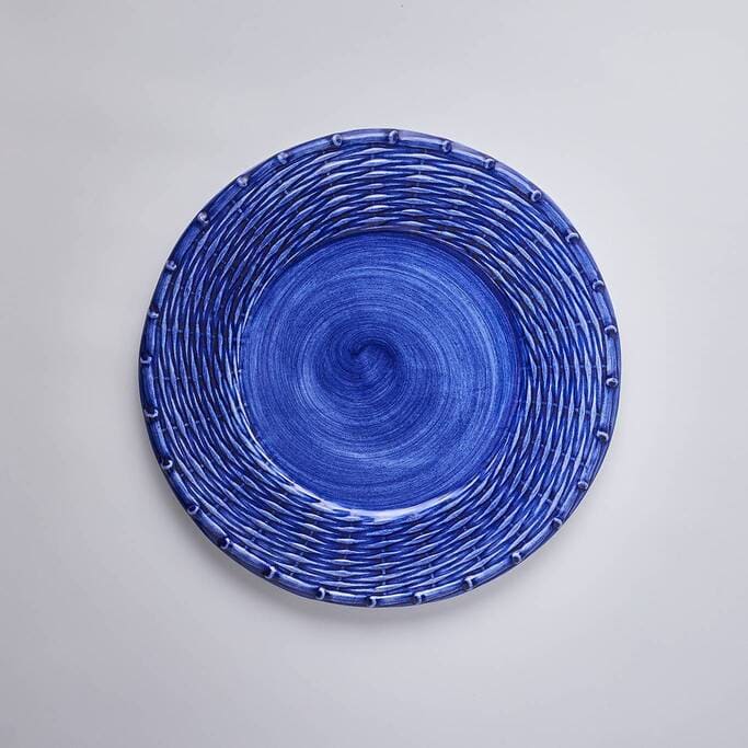 פלייסמט כחול כהה Ceramic Charger - פיית השולחן