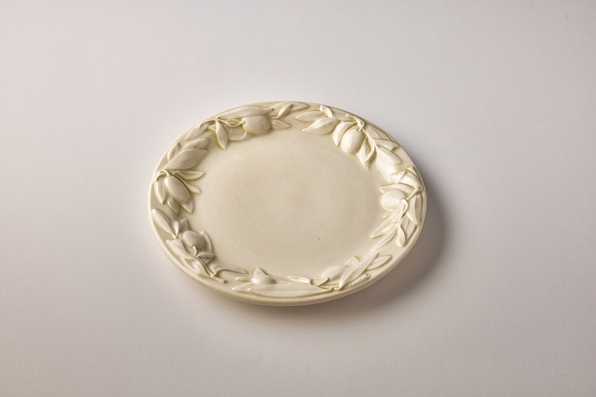 צלחת מנה ראשונה לבן Olive - פיית השולחן