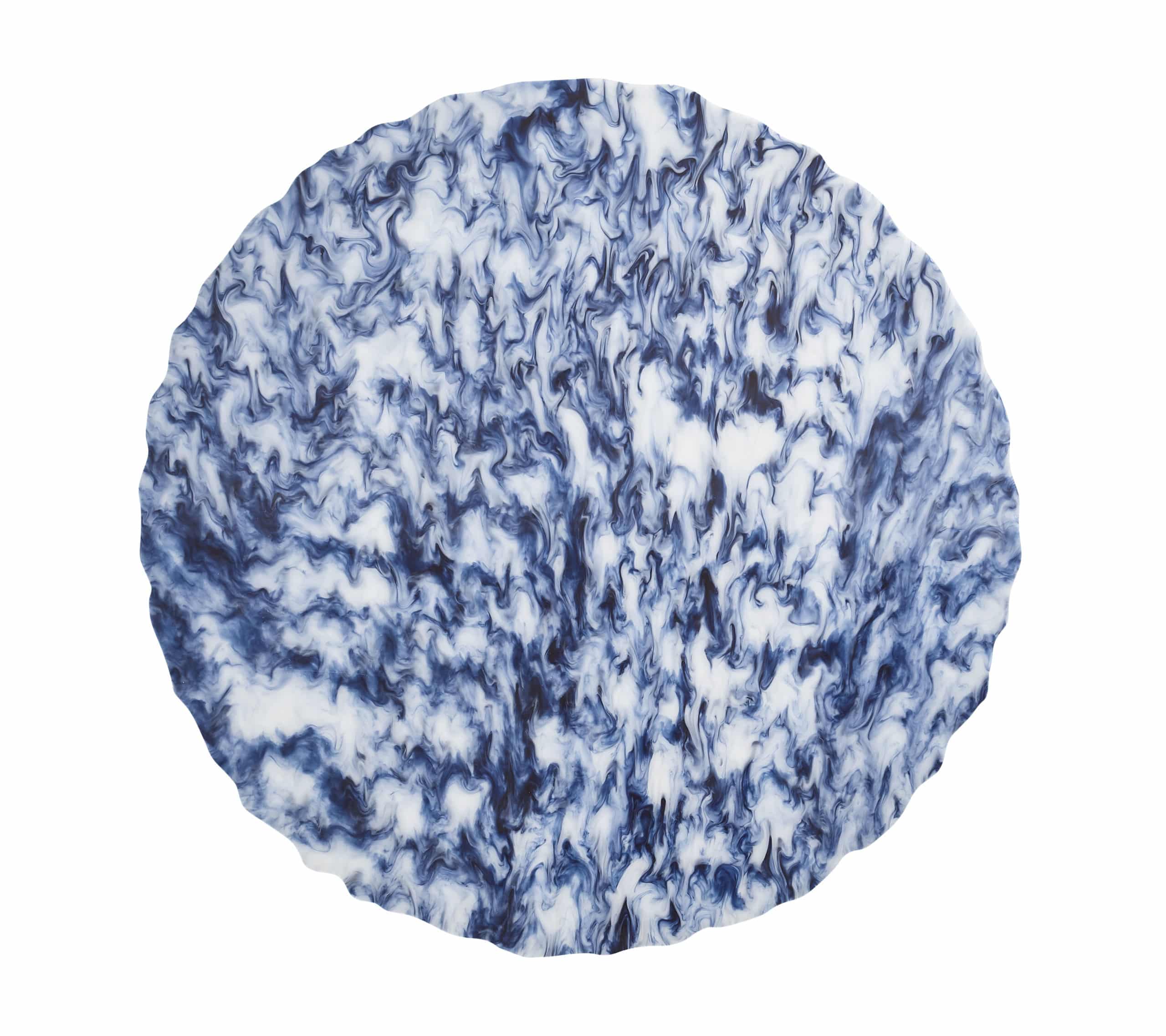 פלייסמט Waves לבן & כחול כהה - פיית השולחן