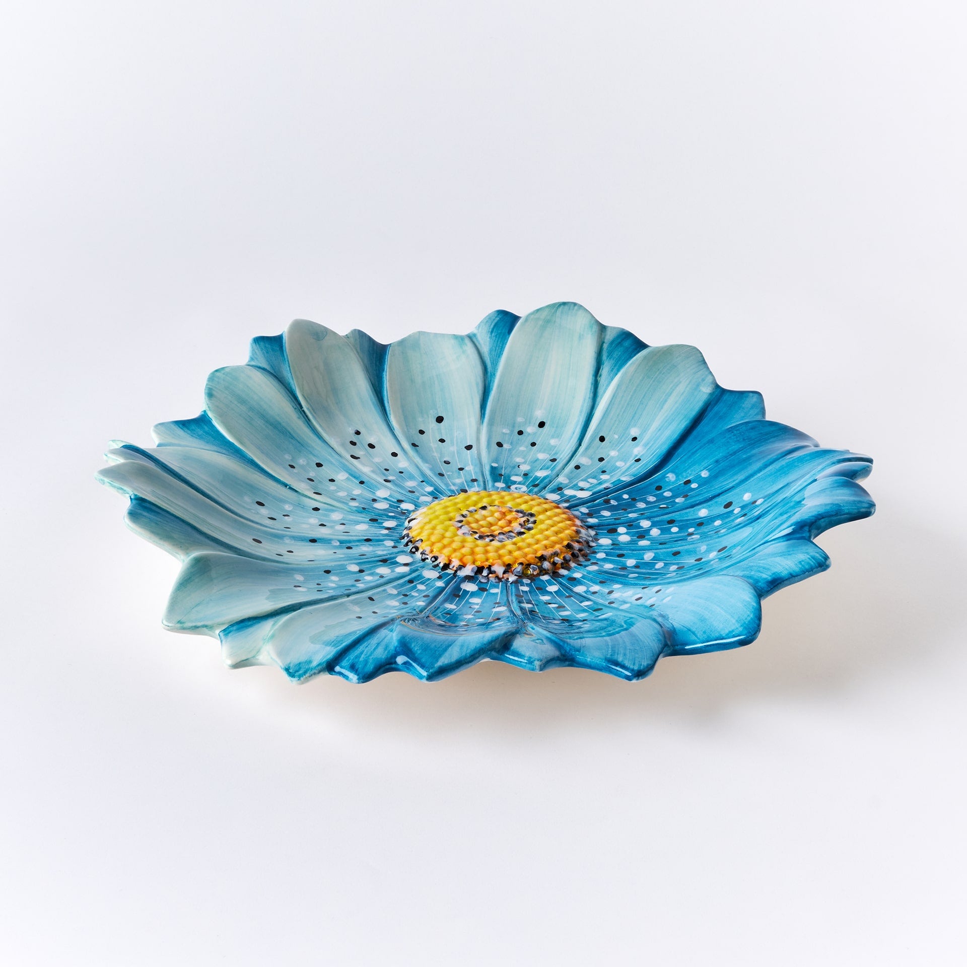 צלחת כחול Flora Serving - פיית השולחן