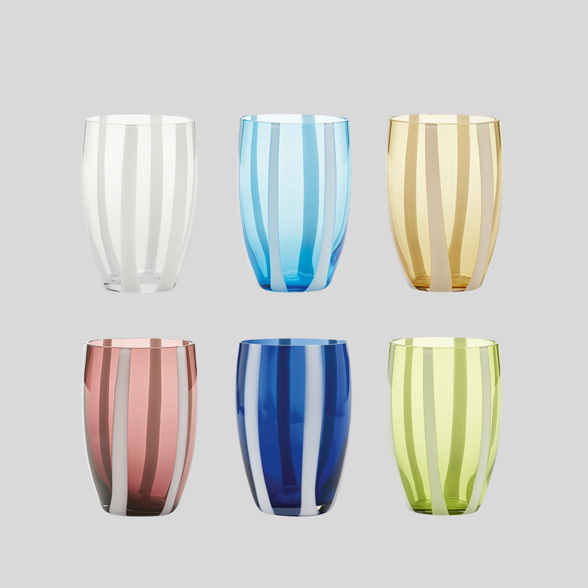 כוס לשתייה - זפרנו פסים שקוף