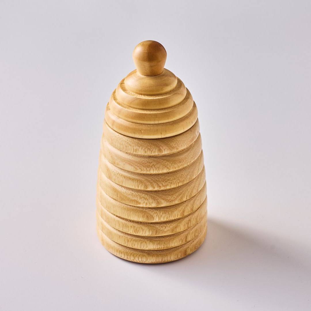 צנצנת Wooden Honey Dipper Lid - פיית השולחן