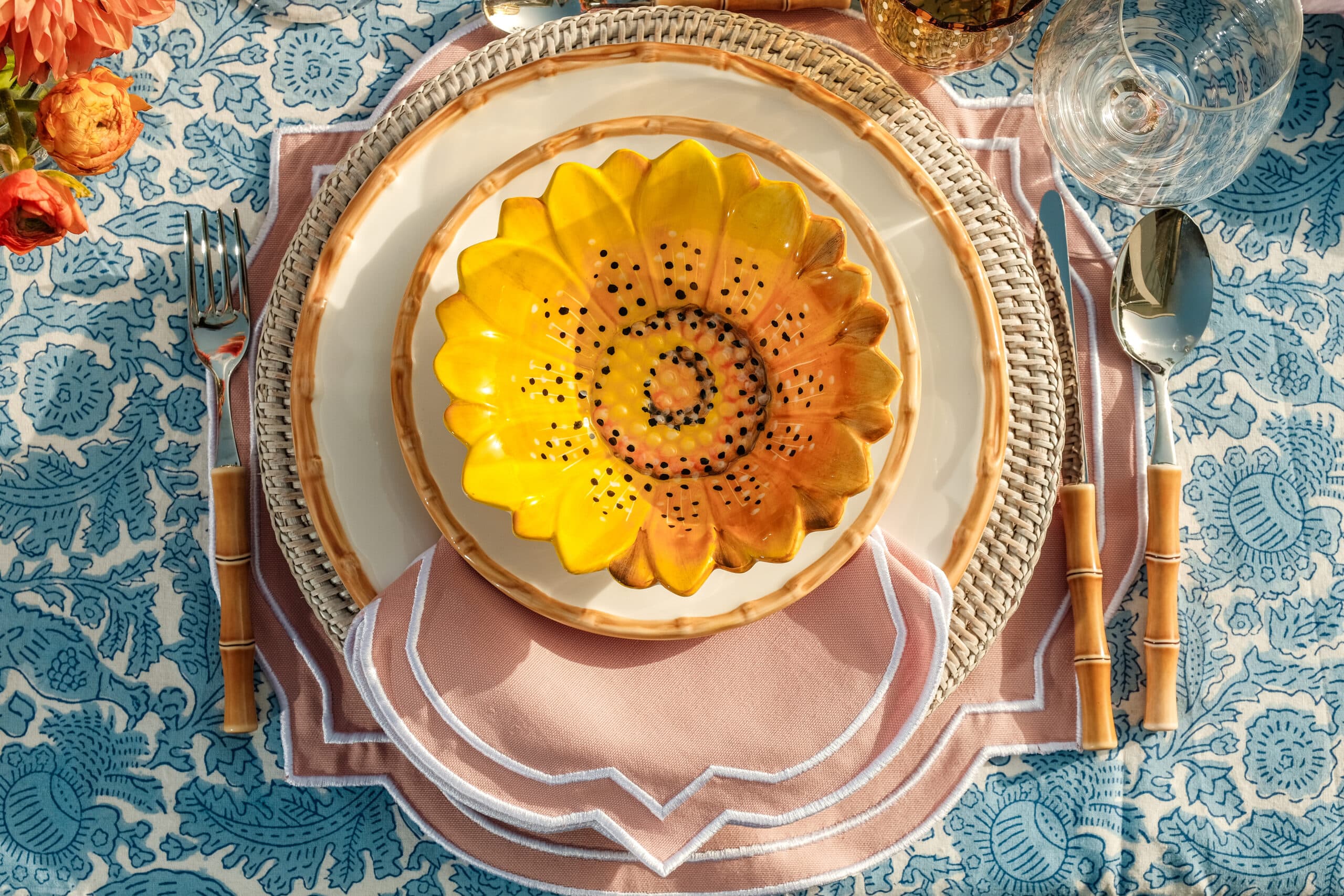 קערה Small Flora צהוב - פיית השולחן