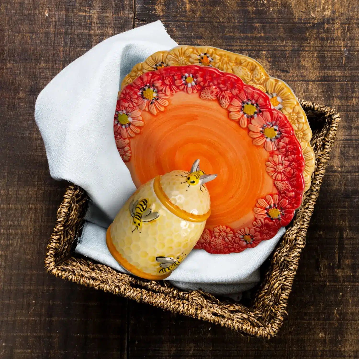 כלי דבש קרמיקה - פיית השולחן