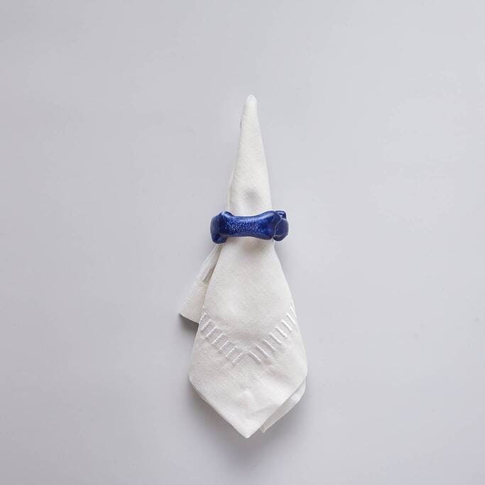 חבק מפית כחול כהה קורל - פיית השולחן