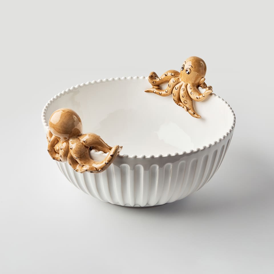 קערה גדולה Octopus - SAND - פיית השולחן