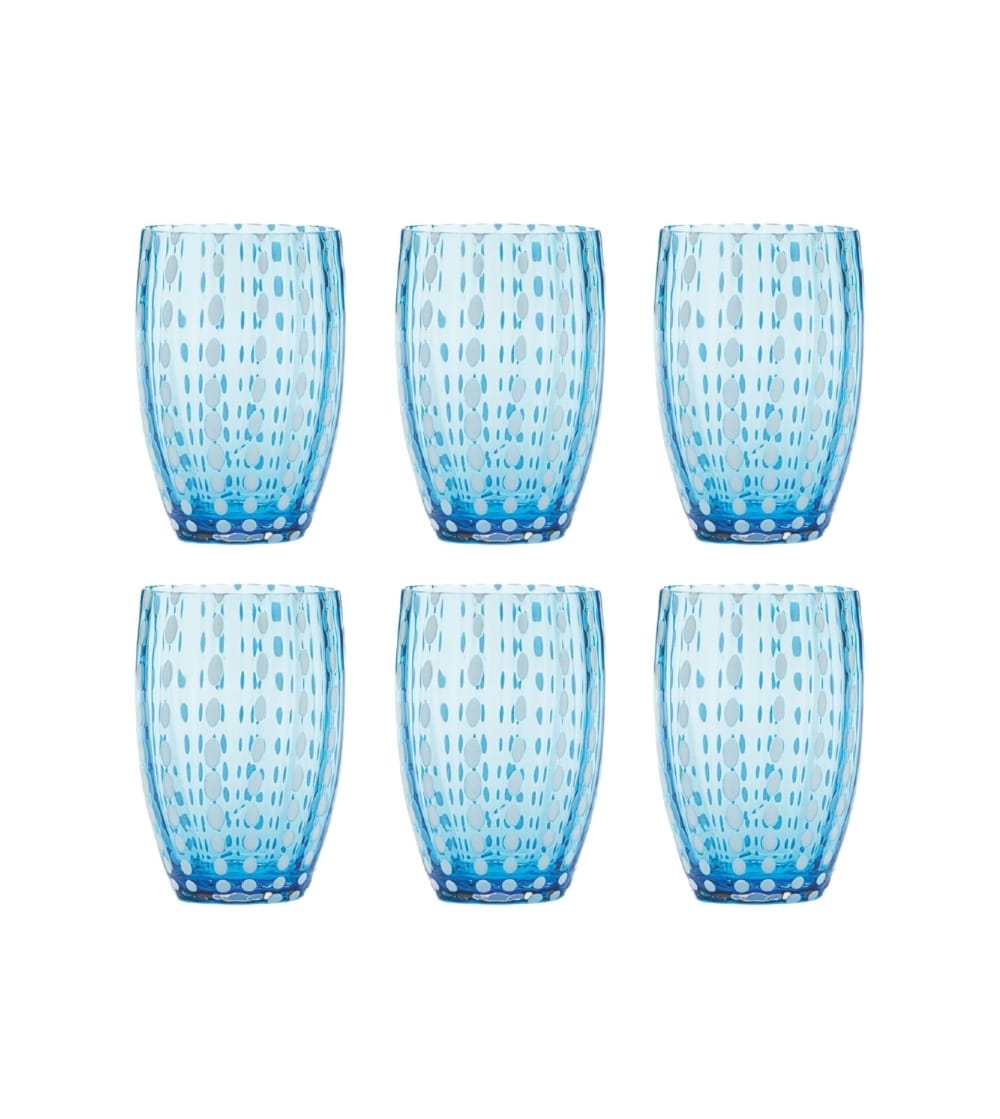 כוס Zafferano Perle Turquoise - פיית השולחן