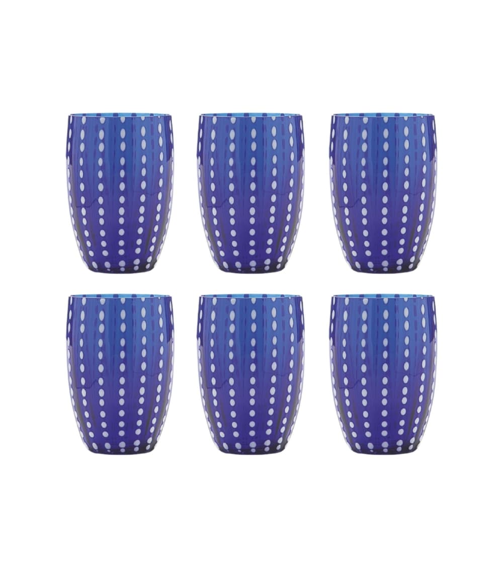 כוס Zafferano Perle כחול - פיית השולחן