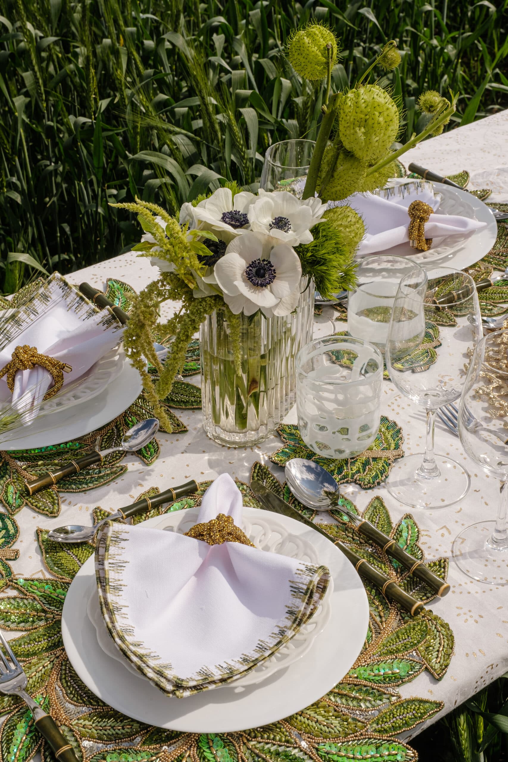 סט סכו״ם Bamboo Verde -24 Piece - פיית השולחן