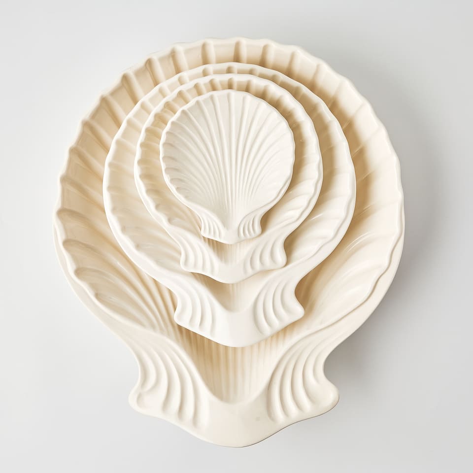 צלחת מנה עיקרית Ceramic Shell - פיית השולחן