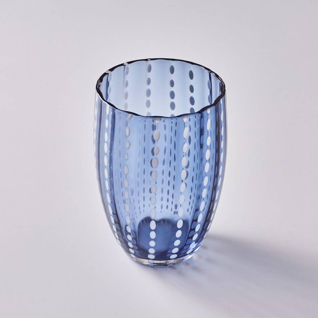 כוס Zafferano Perle אפור כחול - פיית השולחן