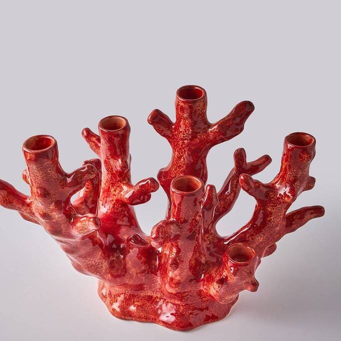 פמוט אלמוג 6 נרות - פיית השולחן