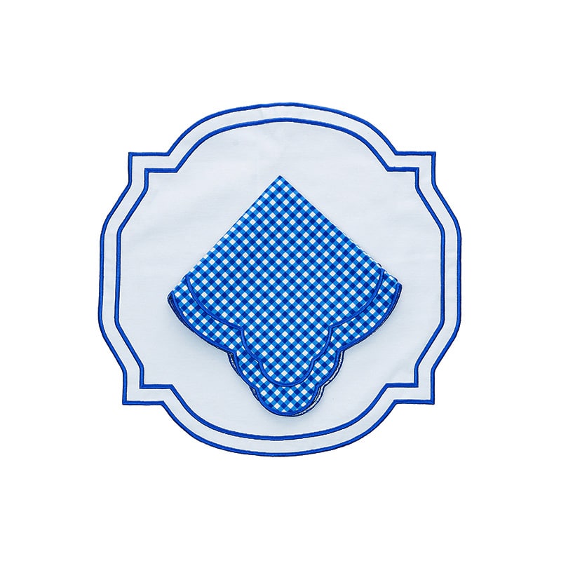 Dolly לבן with checkeאדום plaid | סט 6 - פיית השולחן