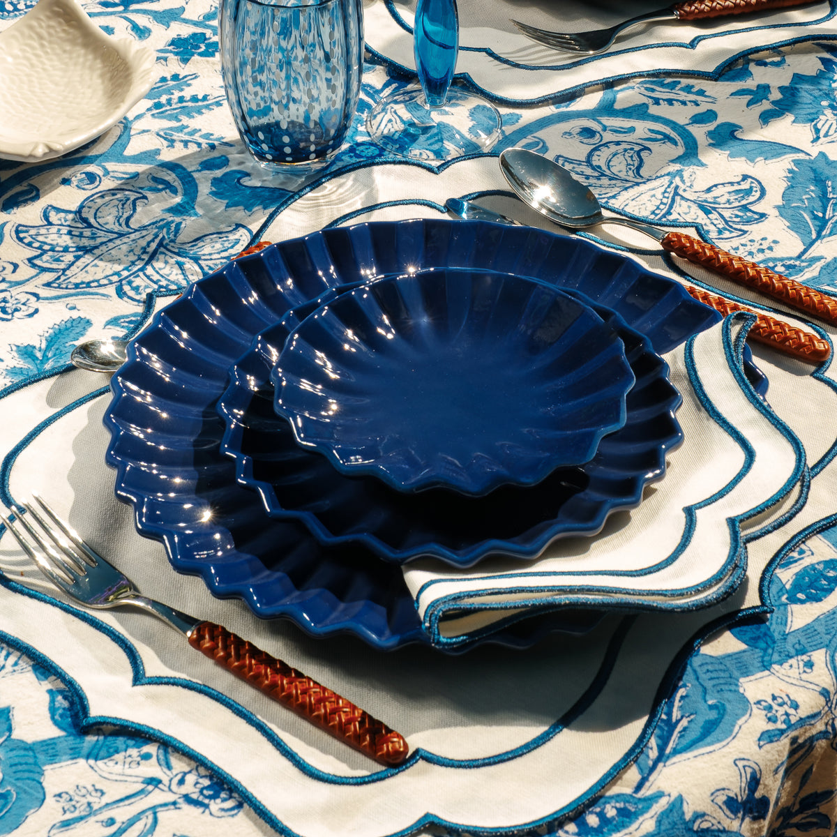 צלחת מנה ראשונה - פליטד כחול כהה