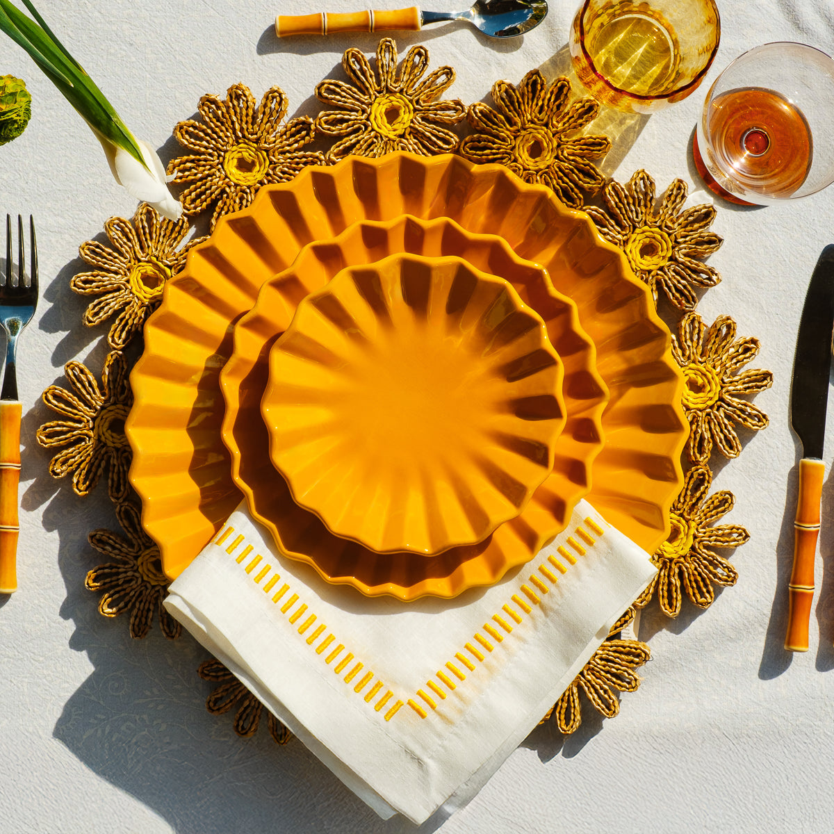 צלחת מנה אחרונה - פליטד צהוב