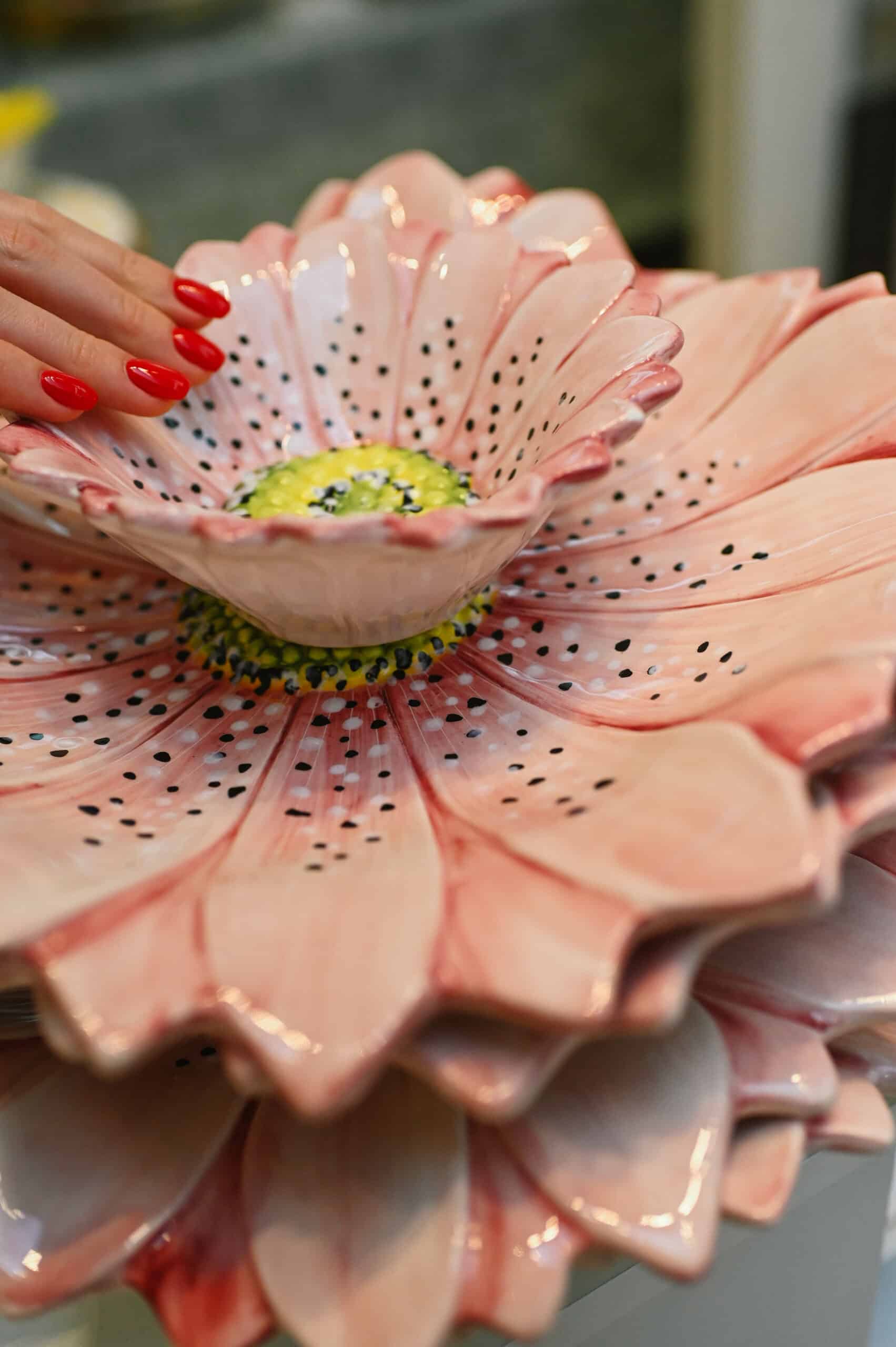 קערה Small Flora ורוד - פיית השולחן