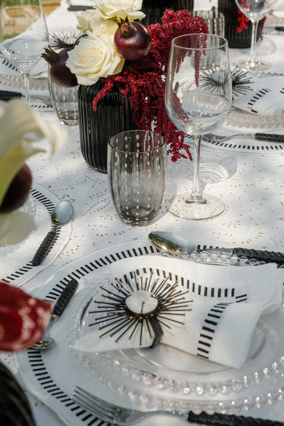 חבק מפית Flare זהב & שחור - פיית השולחן