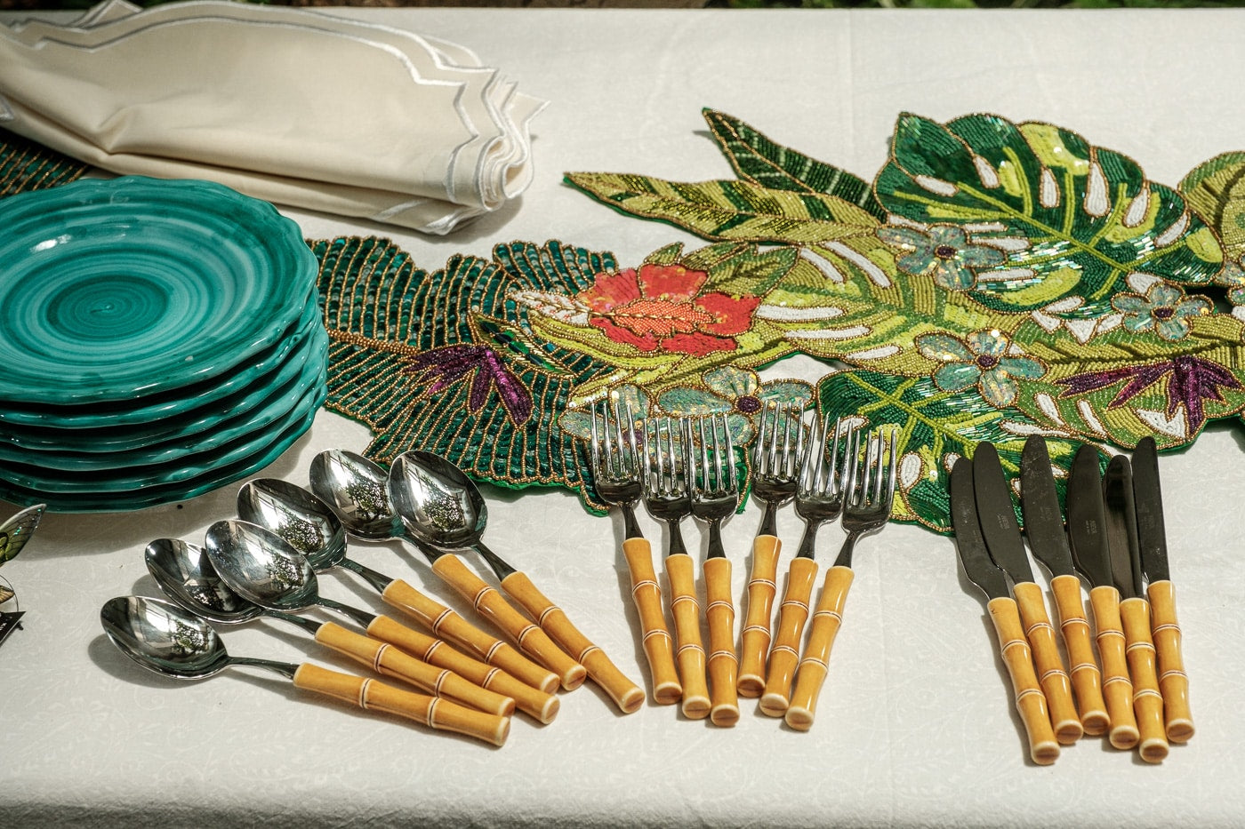 סט סכו״ם Bamboo טבעי -24 Piece - פיית השולחן