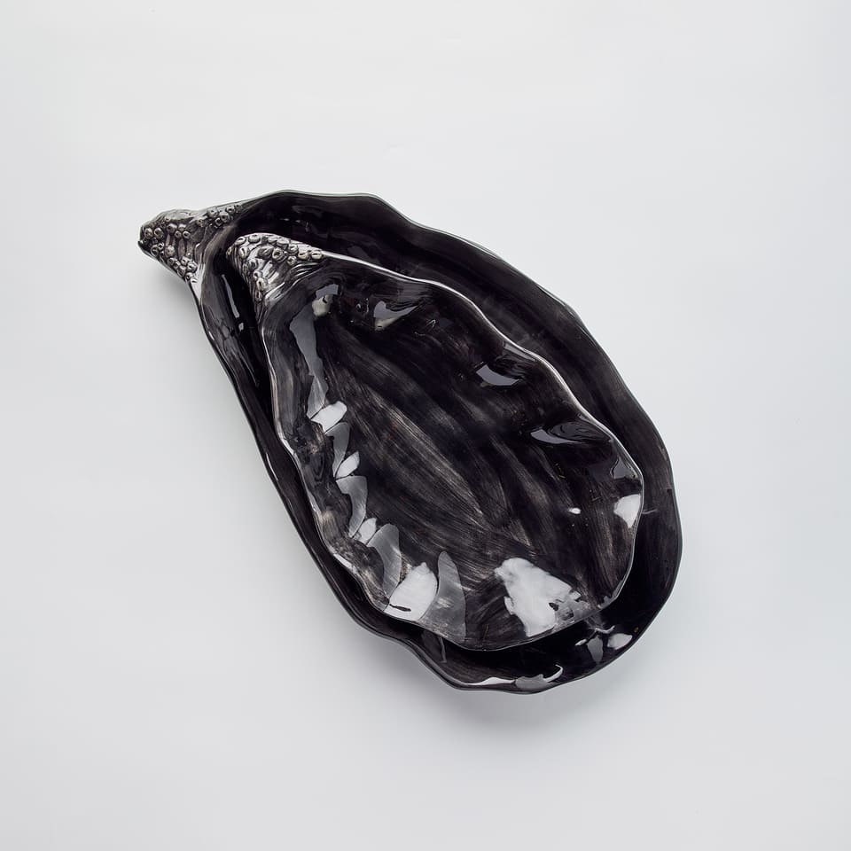 צדפה Medium Black - פיית השולחן