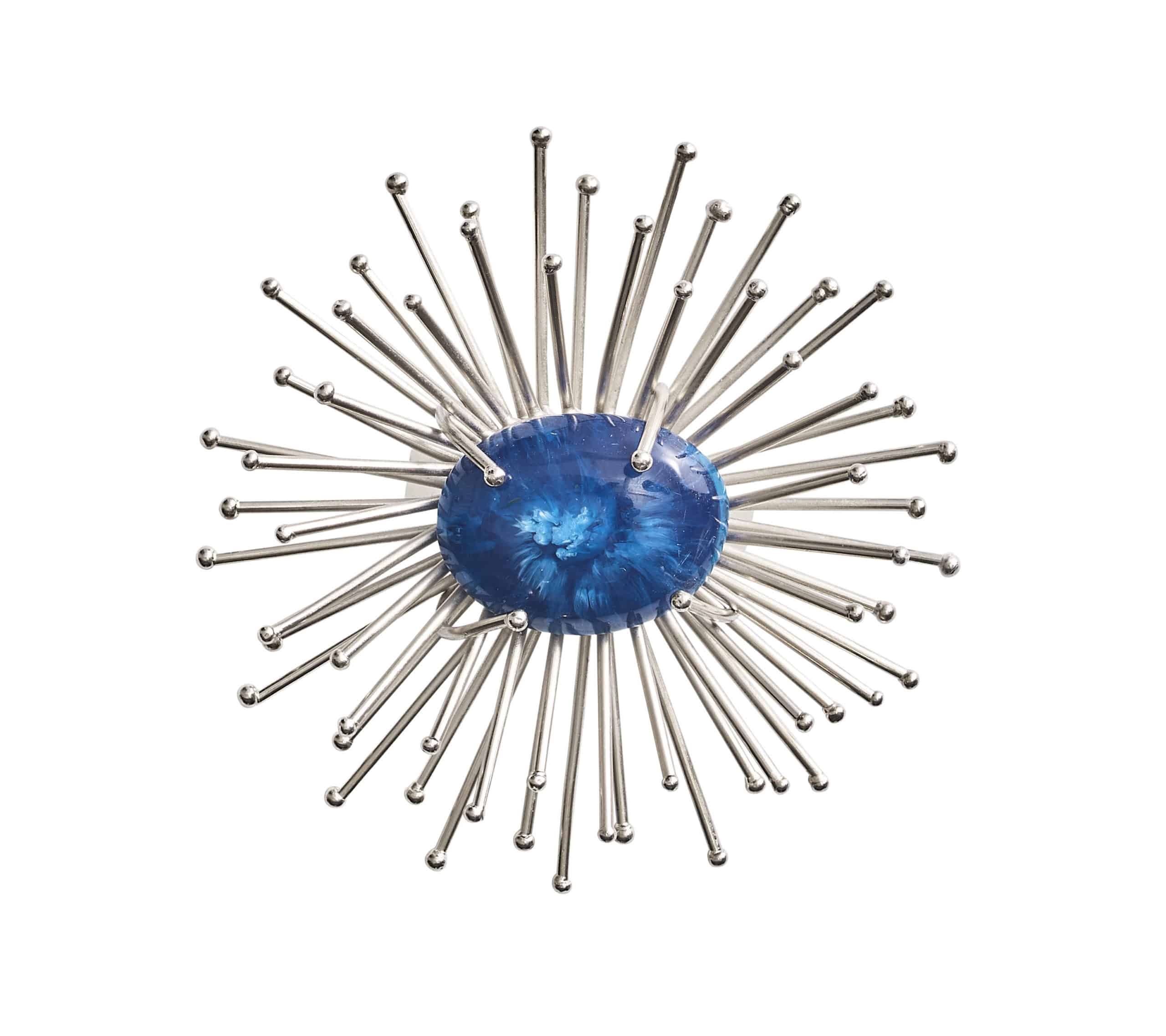 חבק מפית Flare כחול קובלט & כסף - פיית השולחן