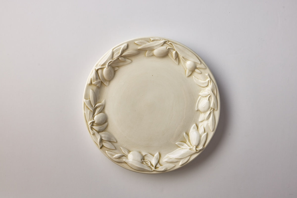 צלחת מנה ראשונה לבן Olive - פיית השולחן