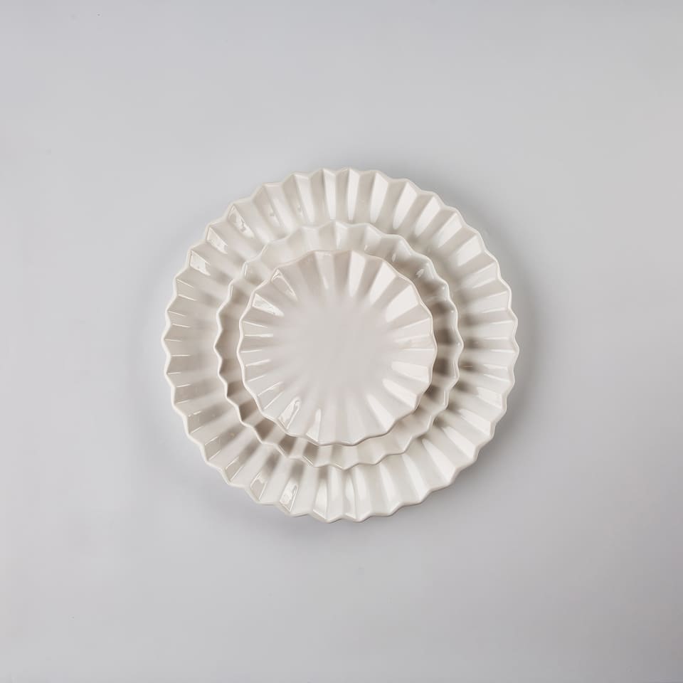 צלחת קינוח Pleated - פיית השולחן