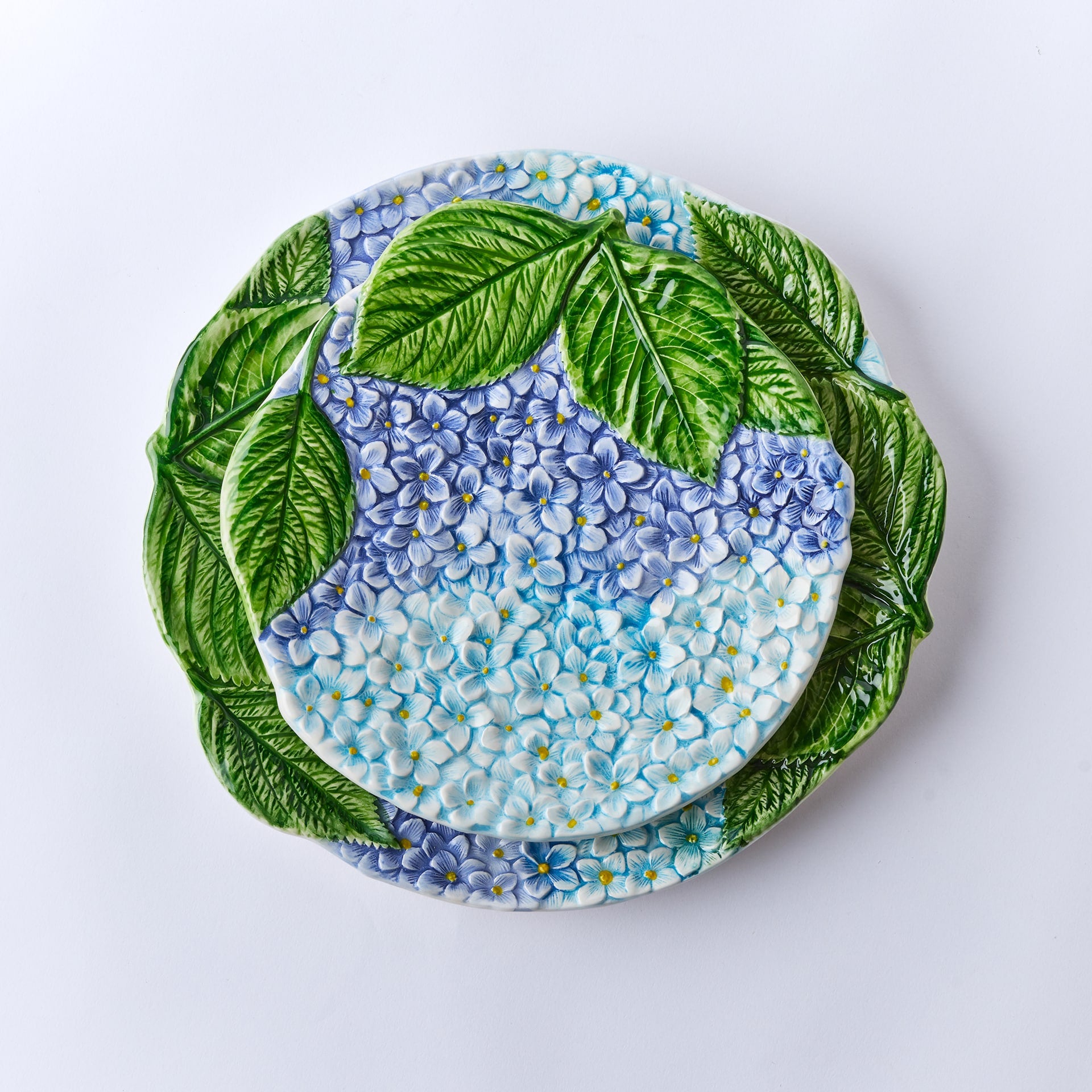 צלחת מנה ראשונה כחול Hydrangea - פיית השולחן