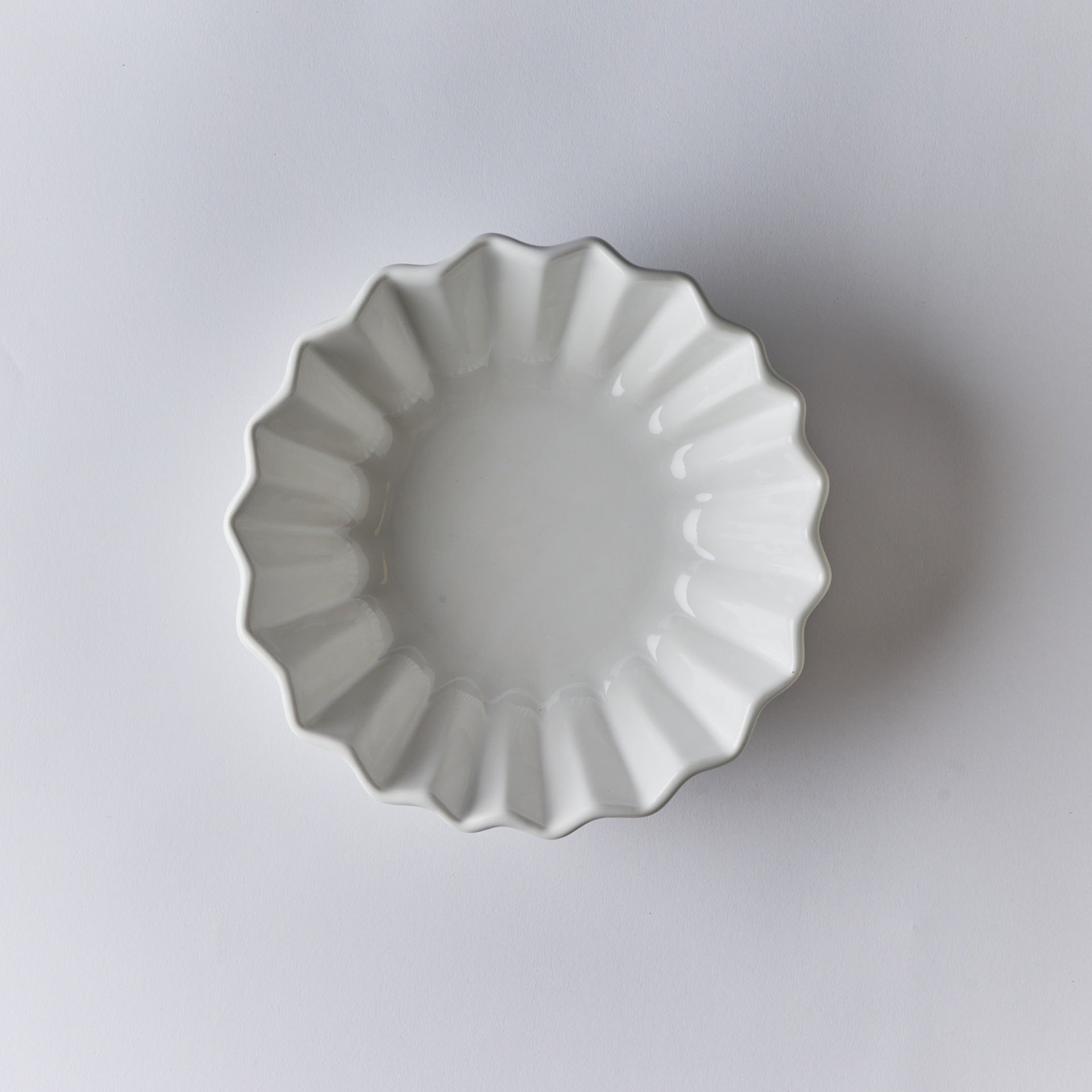 קערה לבן Pleated Soup - פיית השולחן