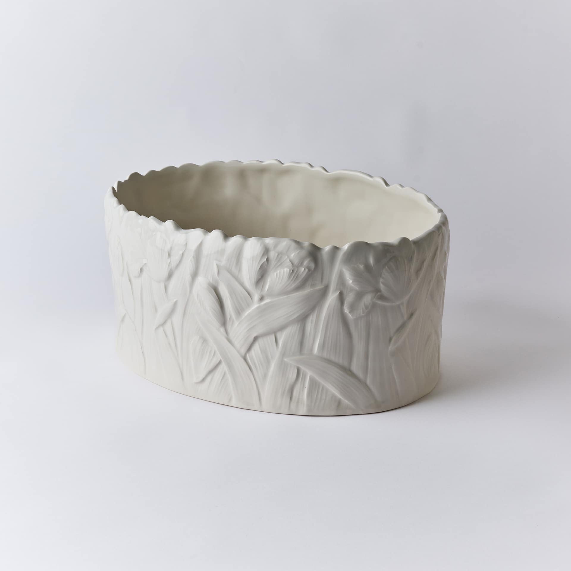 אדנית/קערת הגשה בעיטור טוליפ - פיית השולחן