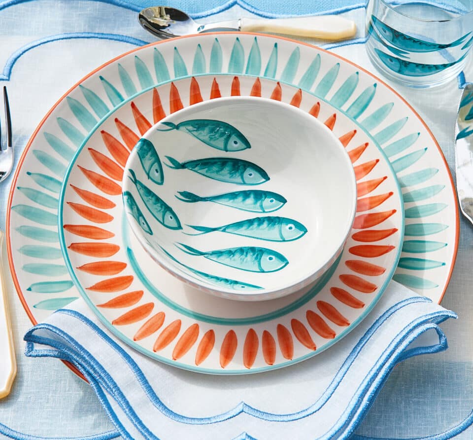 צלחת מנה ראשונה כתום Flare - פיית השולחן