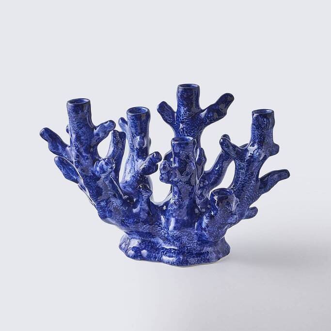 פמוט כחול כהה - פיית השולחן