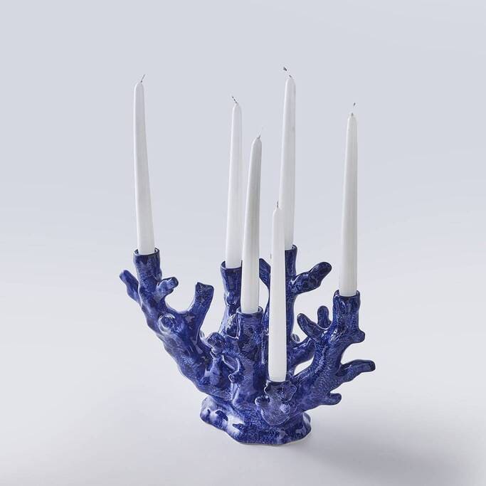 פמוט כחול כהה - פיית השולחן