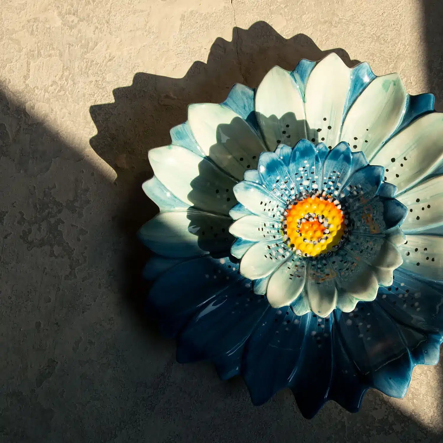 קערה Small Flora כחול - פיית השולחן