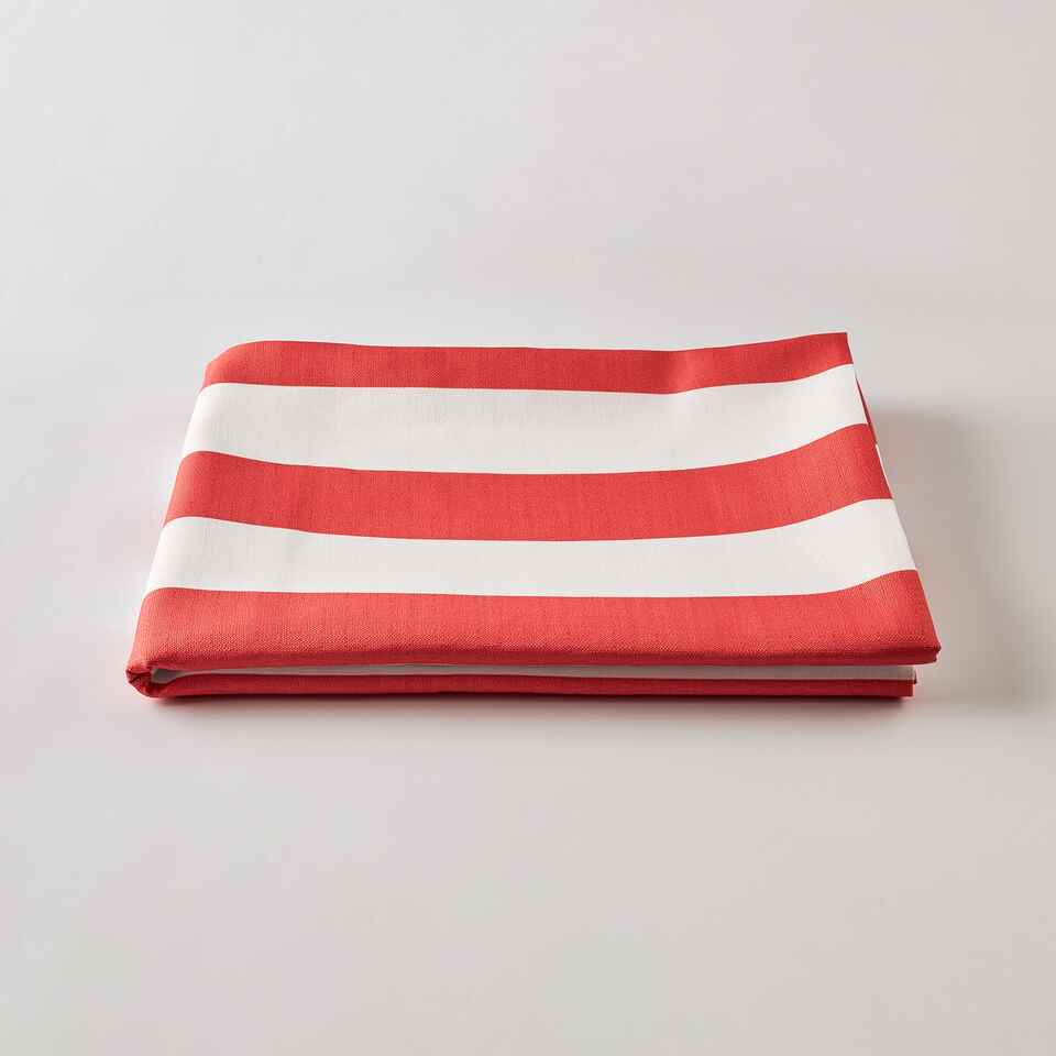 מפות – מפת פסים אדום קורל - פיית השולחן