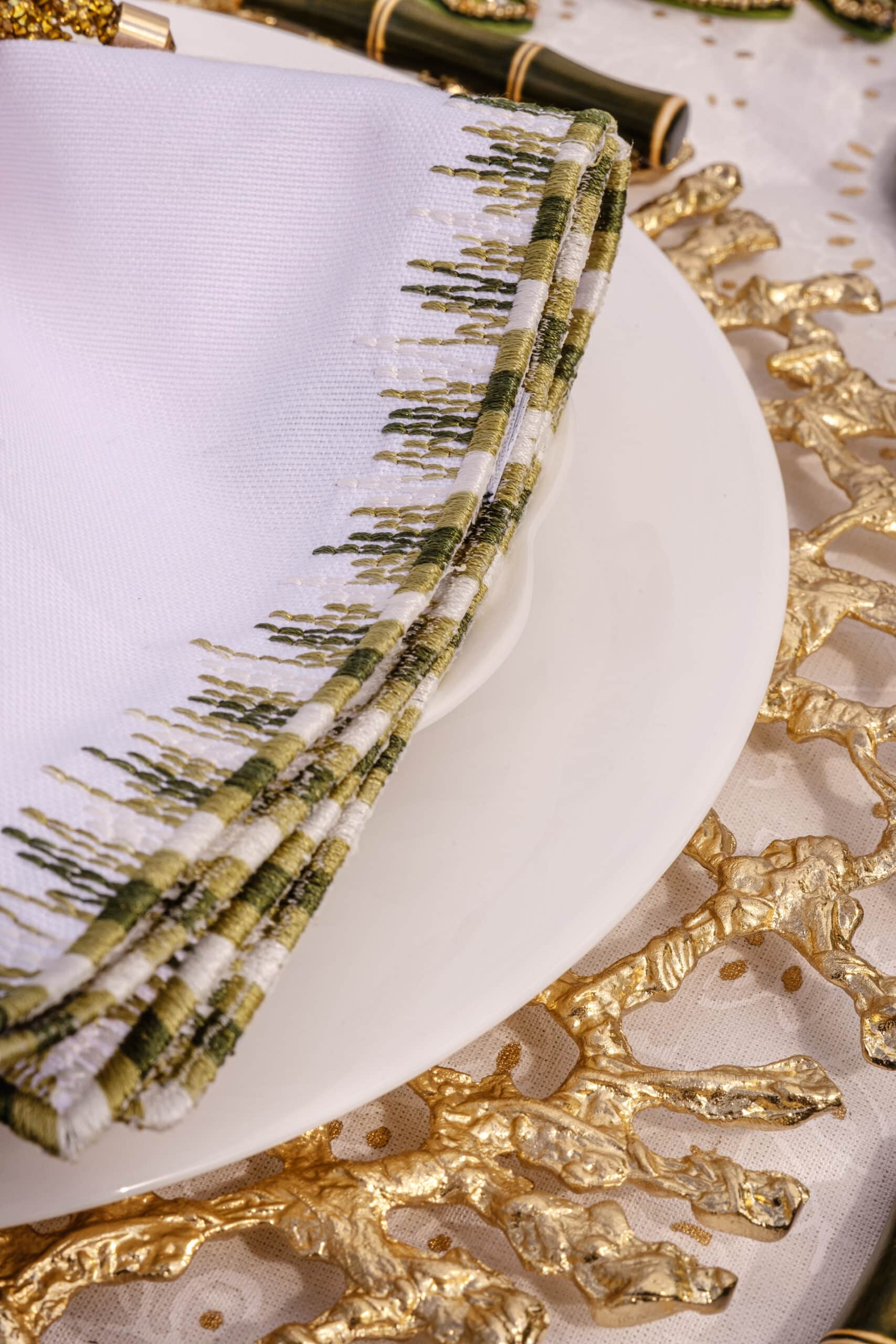 מפיות ירוק degrade | סט 6 - פיית השולחן