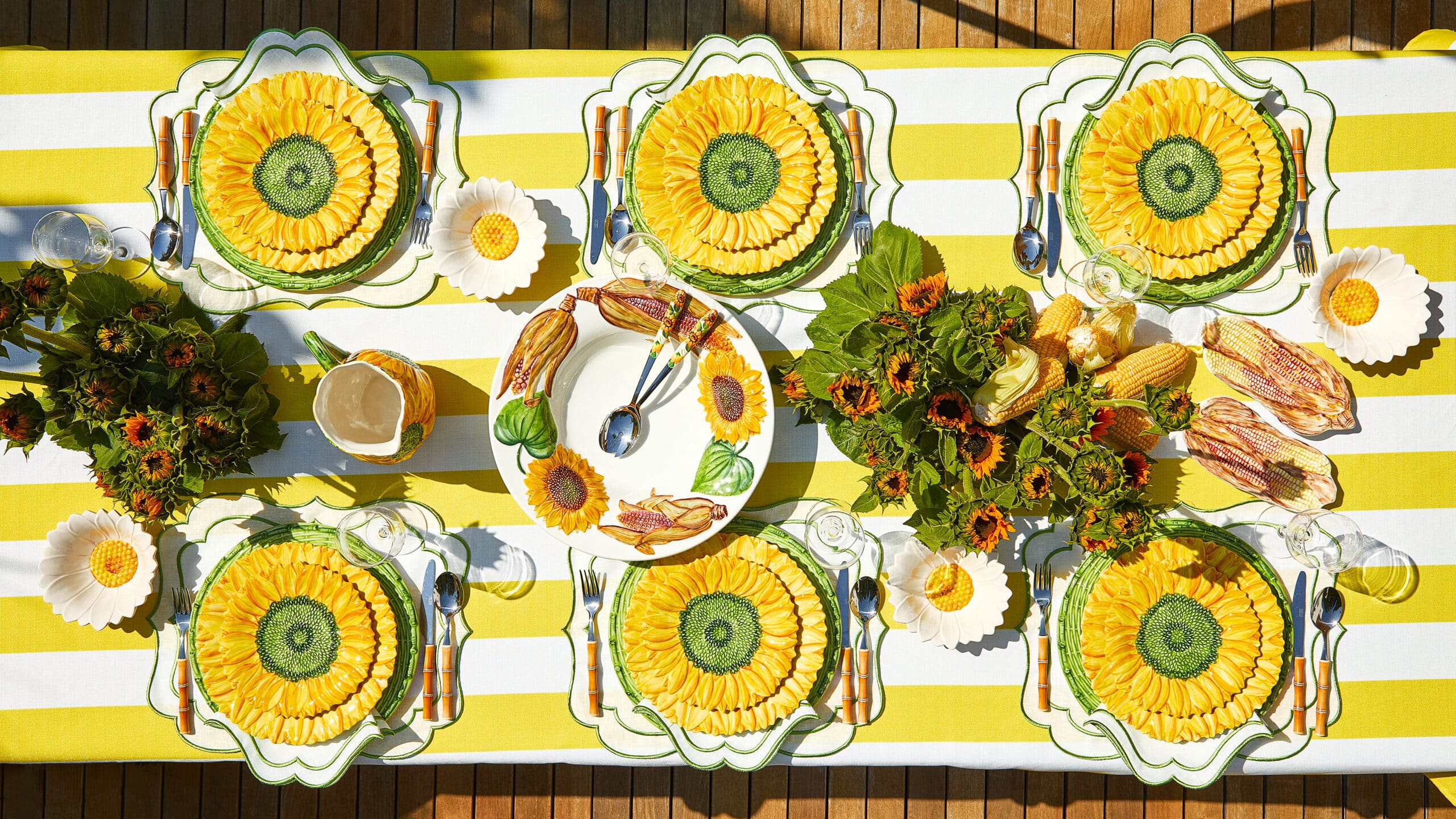 צלחת מנה ראשונה Sunflower - פיית השולחן