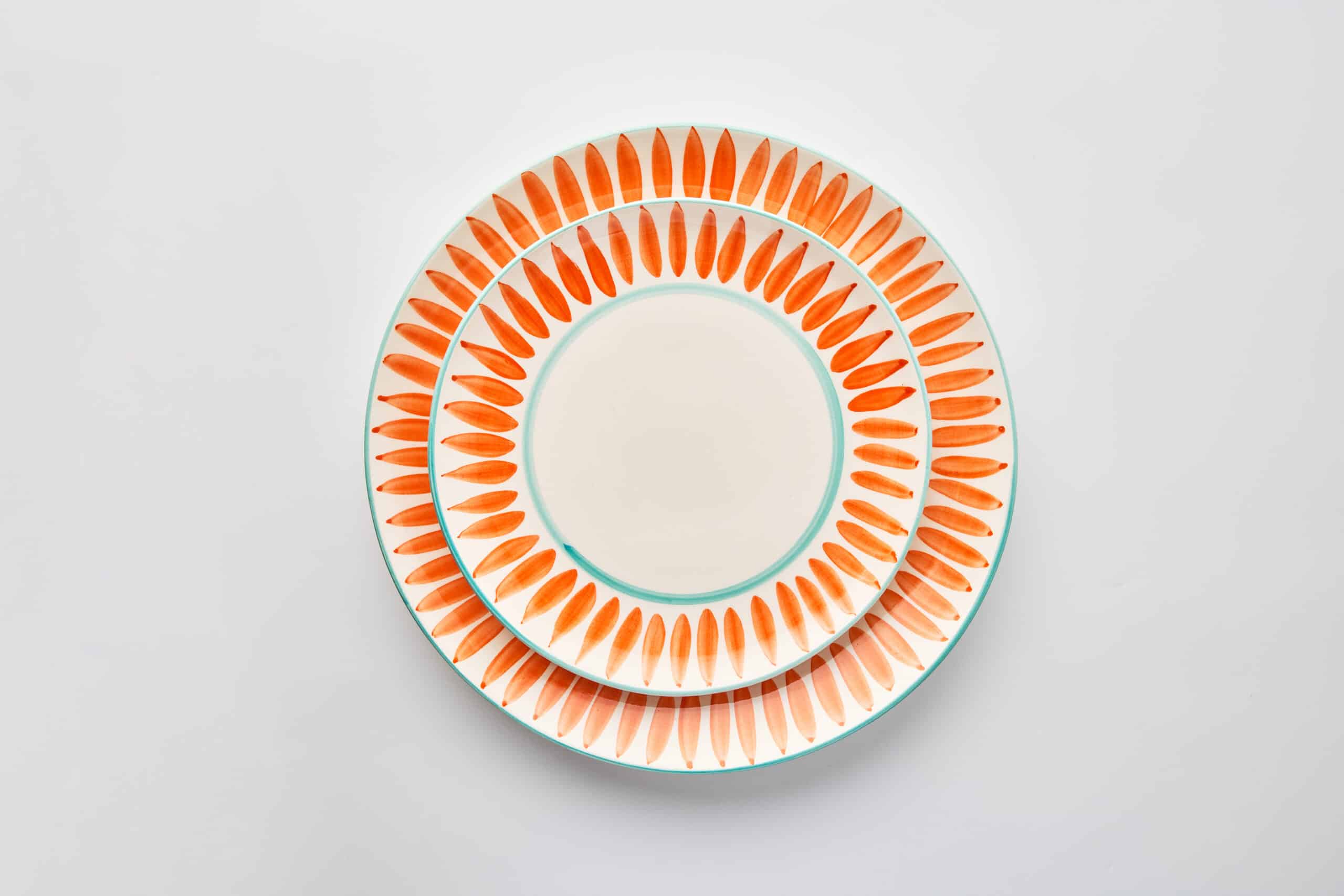 צלחת מנה ראשונה כתום Flare - פיית השולחן