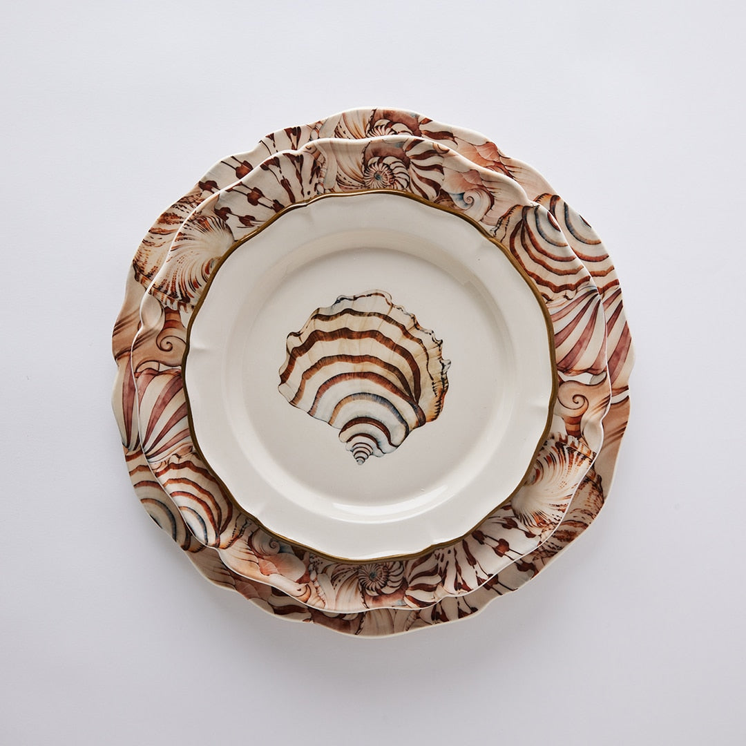 צלחת מנה עיקרית Taormina Shell - פיית השולחן